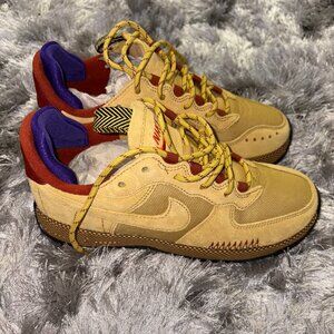 Women's Nike Air Force 1 Wild Hiking Sneaker Wheat Gold Size 7 NEW FB2348-700